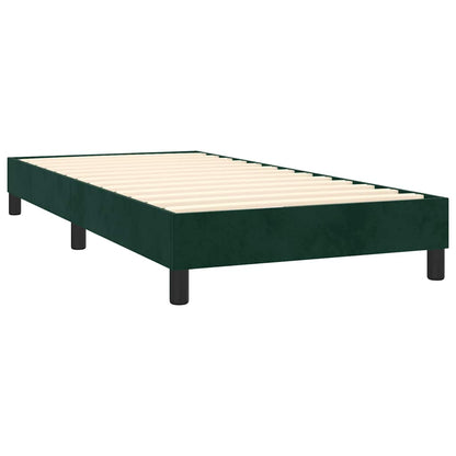 Boxspringbett mit Matratze Dunkelgrün 100x200 cm Samt