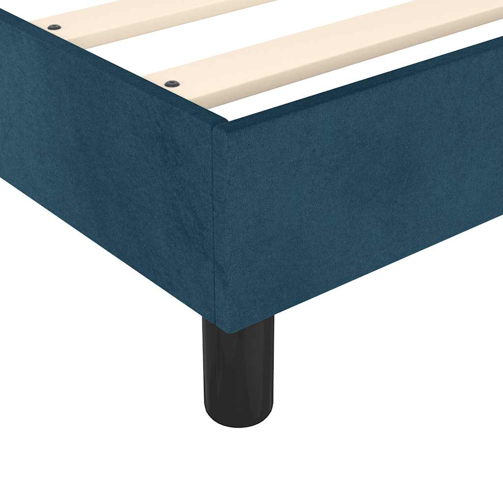 Boxspringbett mit Matratze Dunkelblau 100x200 cm Samt