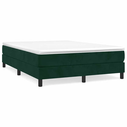 Boxspringbett mit Matratze Dunkelgrün 140x190 cm Samt