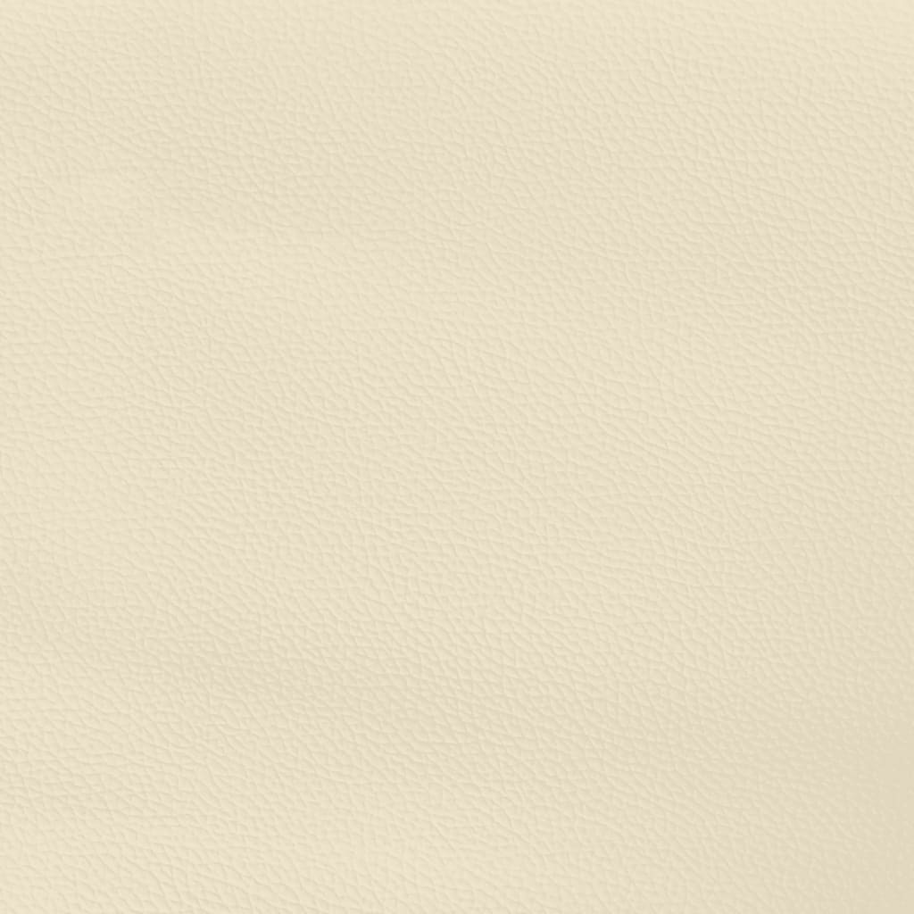 Boxspringbett mit Matratze Creme 200x200 cm Kunstleder