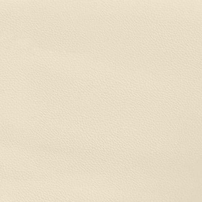 Boxspringbett mit Matratze Creme 200x200 cm Kunstleder