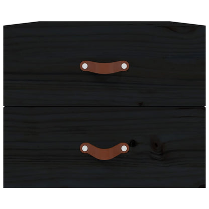 Wand-Nachttisch Schwarz 50x36x40 cm