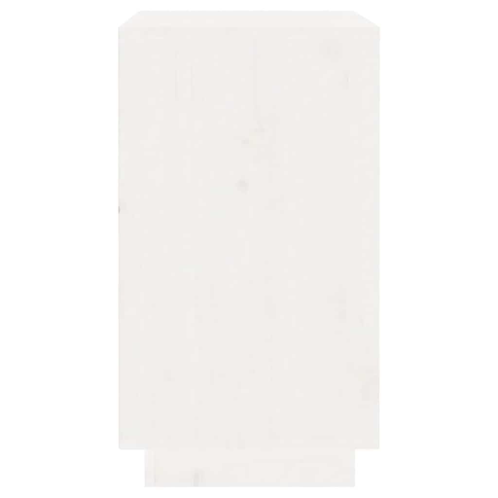 Weinregal Weiß 55,5x34x61 cm Massivholz Kiefer