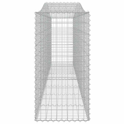 Gabionen mit Hochbogen 9 Stk. 400x50x100/120cm Verzinktes Eisen