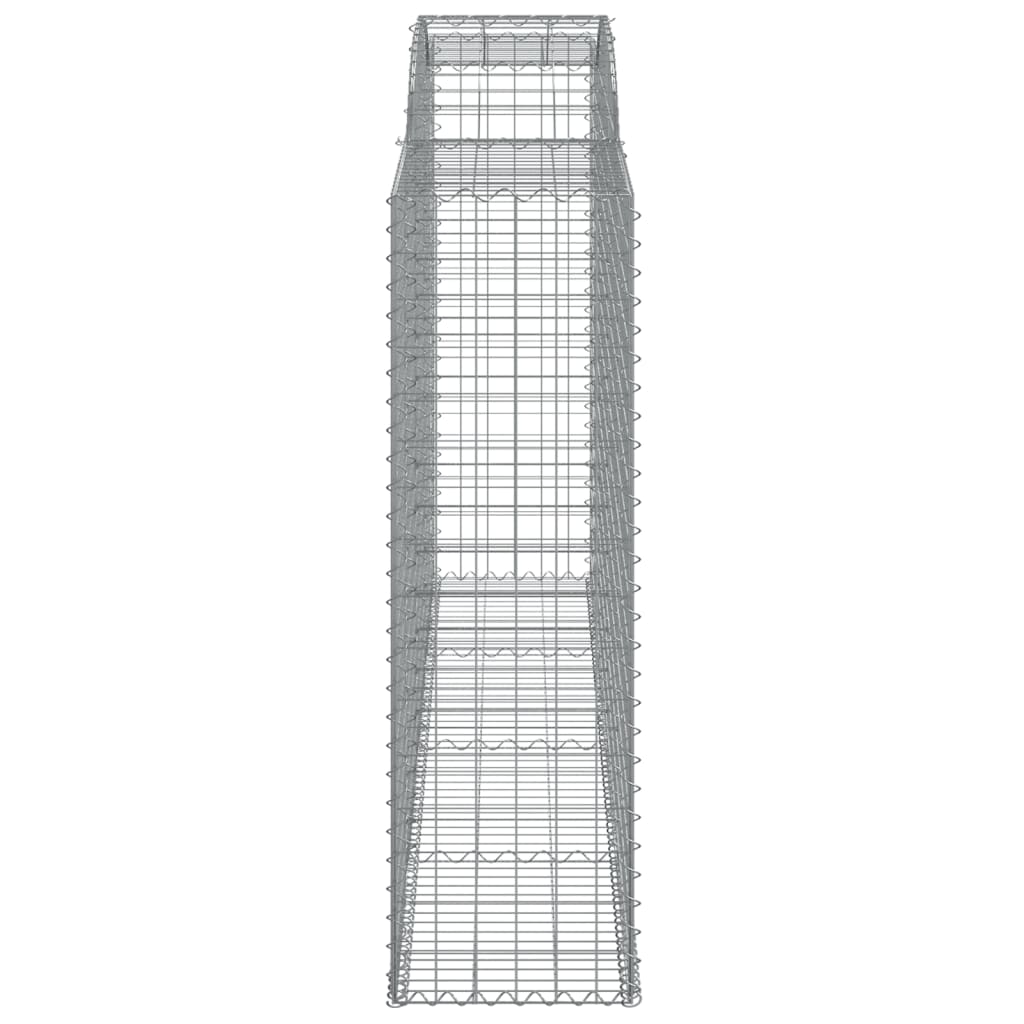 Gabionen mit Hochbogen 5 Stk. 300x50x160/180cm Verzinktes Eisen