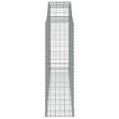 Gabionen mit Hochbogen 8 Stk. 300x50x160/180cm Verzinktes Eisen