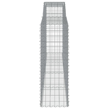 Gabionen mit Hochbogen 15 Stk 400x50x140/160cm Verzinktes Eisen