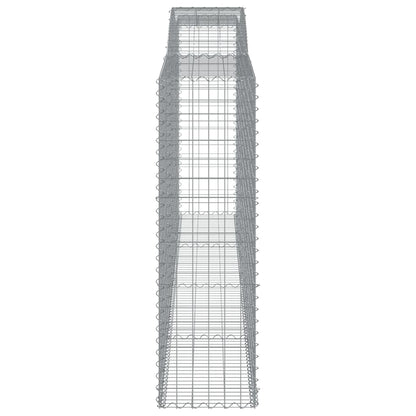 Gabionen mit Hochbogen 7 Stk. 400x50x160/180cm Verzinktes Eisen