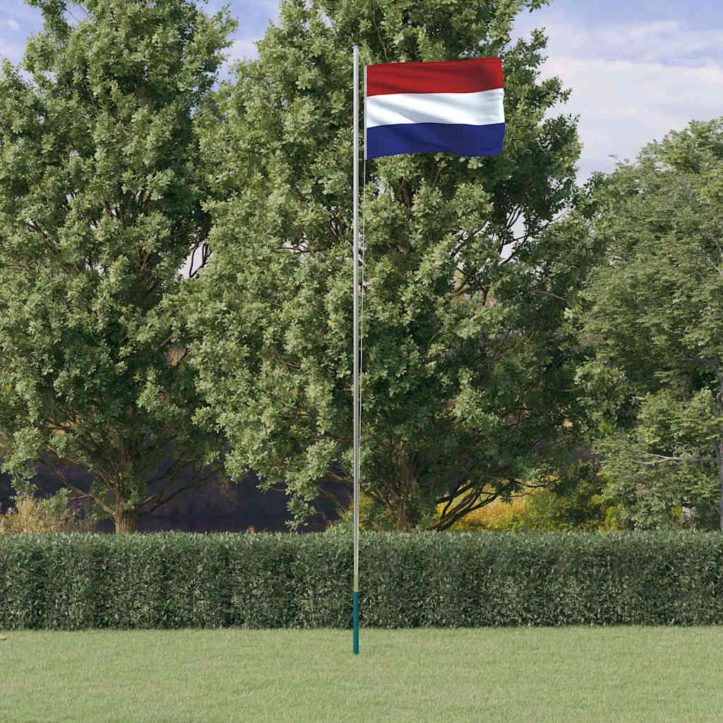 Niederländische Flagge mit Mast 6,08 m Aluminium