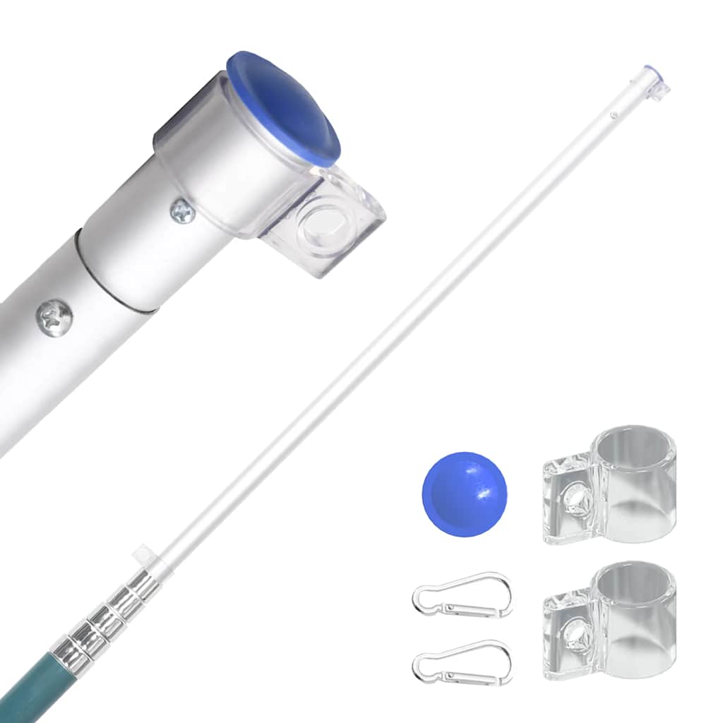 Flagge Italiens mit Mast 5,5 m Aluminium