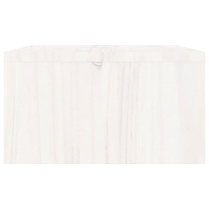 Monitorständer Weiß 100x27x15 cm Massivholz Kiefer