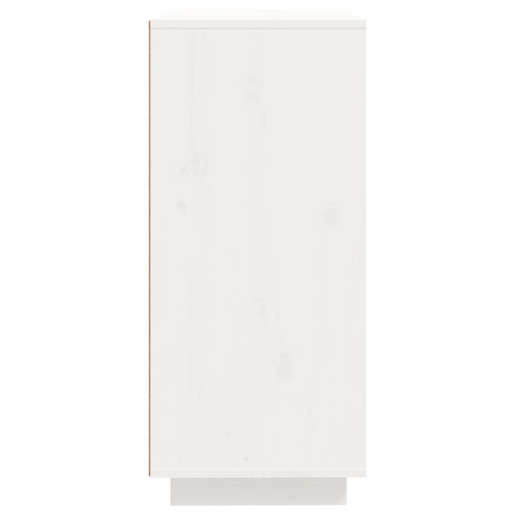 Sideboard Weiß 60x35x80 cm Massivholz Kiefer