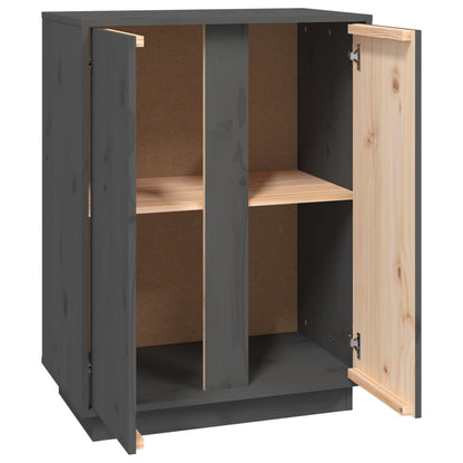 Sideboard Grau 60x35x80 cm Massivholz Kiefer