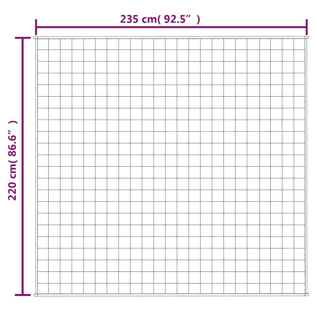 Gewichtsdecke Blau 220x235 cm 11 kg Stoff