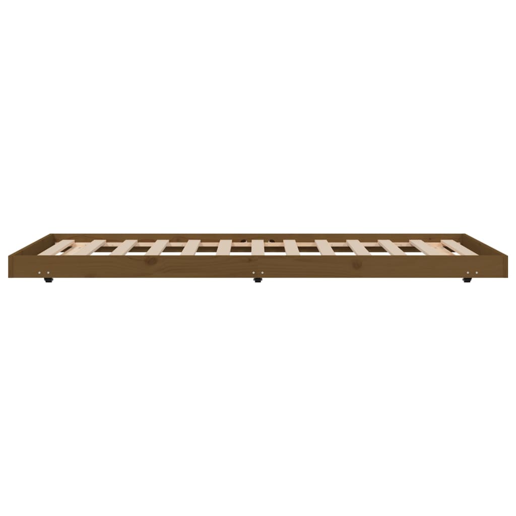 Massivholzbett Honigbraun 80x200 cm Kiefer