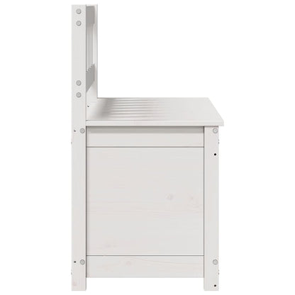 Sitzbank Weiß 110x41x76,5 cm Massivholz Kiefer