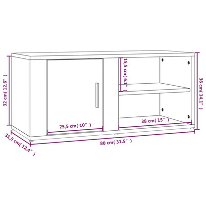 TV-Schrank Grau Sonoma 80x31,5x36 cm Holzwerkstoff