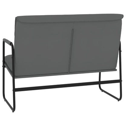 Sitzbank Grau 100x64x80 cm Kunstleder