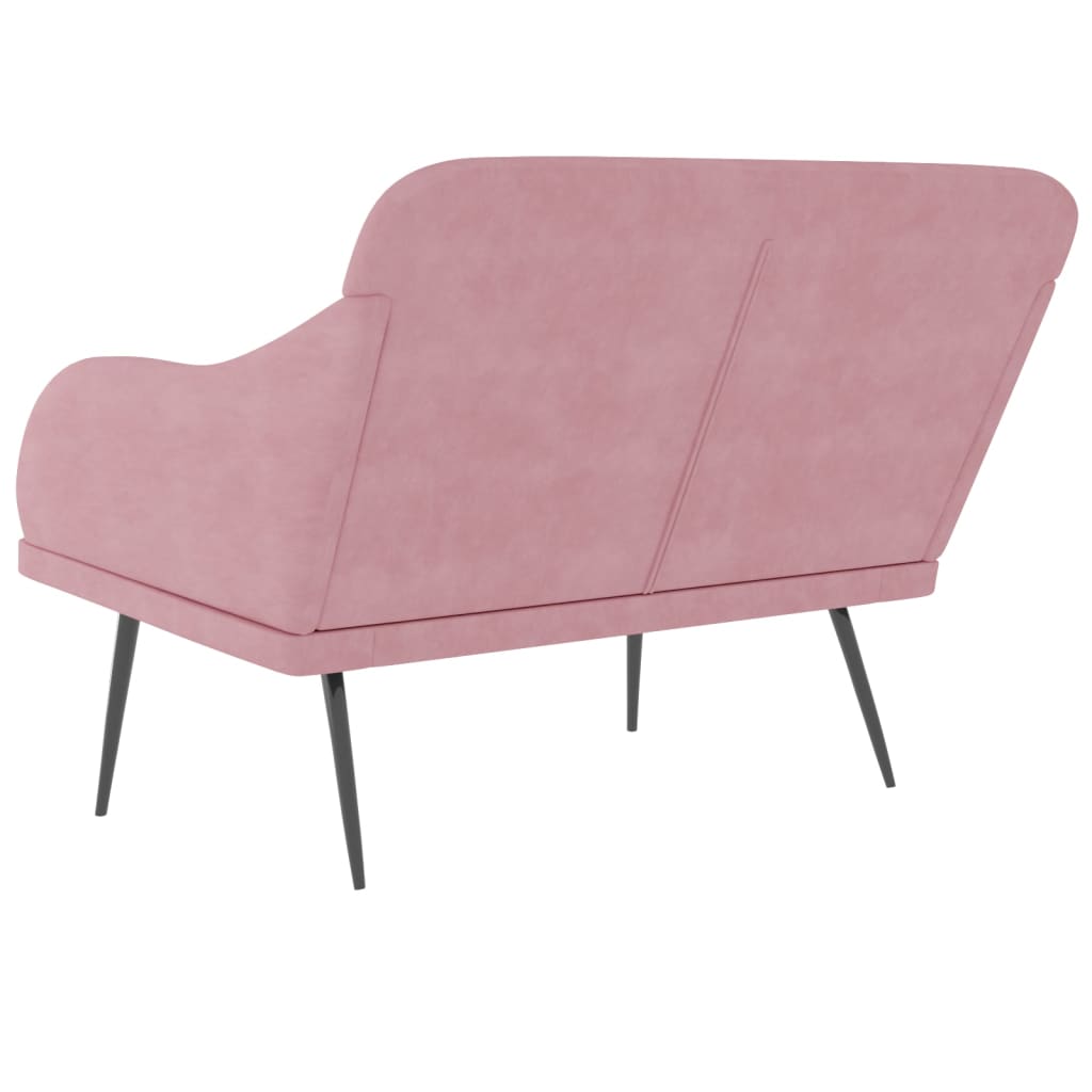 Sitzbank Rosa 110x76x80 cm Samt