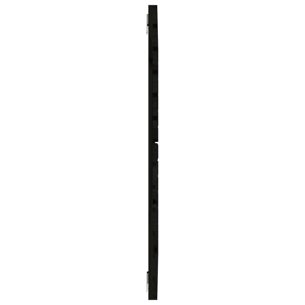 Wand-Kopfteil Schwarz 141x3x91,5 cm Massivholz Kiefer