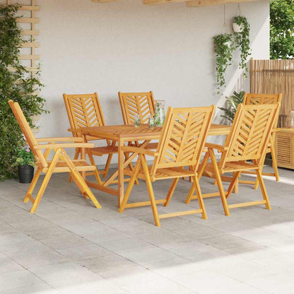 Garten Essgruppe 7 pcs Braun Massivholz Akazie
