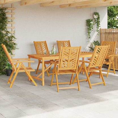 Garten Essgruppe 7 pcs Braun Massivholz Akazie