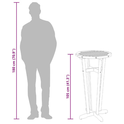 Garten-Bartisch Ø60x105 cm Massivholz Akazie