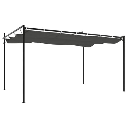Pergola mit Schiebedach Anthrazit 395x292x230 cm
