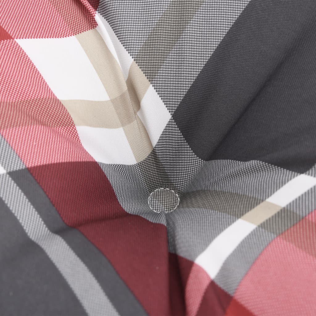 Palettenkissen Rot Karomuster 80x40x12 cm Stoff