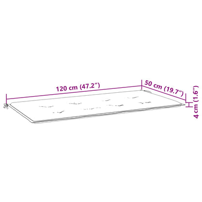 Bankpolster Uni Türkis 120 x 50 x 3 cm Oxford-Stoff