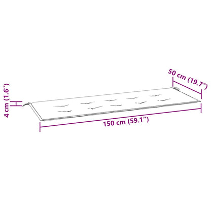 Gartenbank-Auflage Blau&Weiß Gestreift 150x50x4cm Oxford-Gewebe