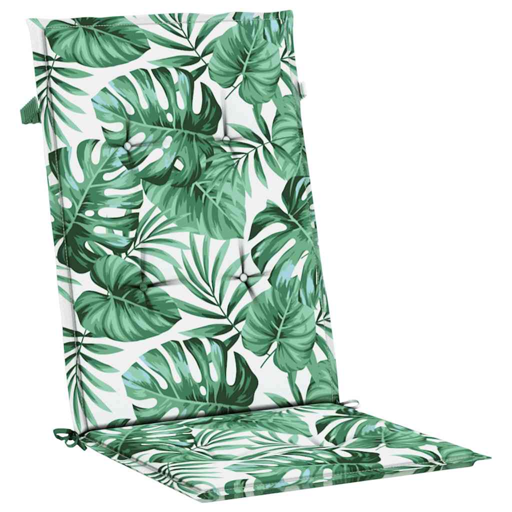 Hochlehner-Auflagen 2 Stk. Blattmuster Stoff