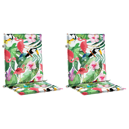 Niedriglehner-Auflagen 2 Stk. Mehrfarbig Stoff