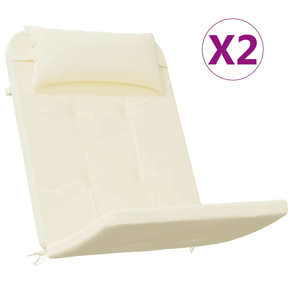Adirondack-Auflagen 2 Stk. Creme Oxford-Gewebe