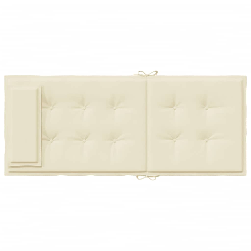 Hochlehner-Auflagen 6 Stk. Creme Oxford-Gewebe