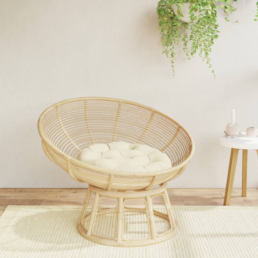 Kissen Rund Creme Ø 60 x11 cm Oxford-Gewebe