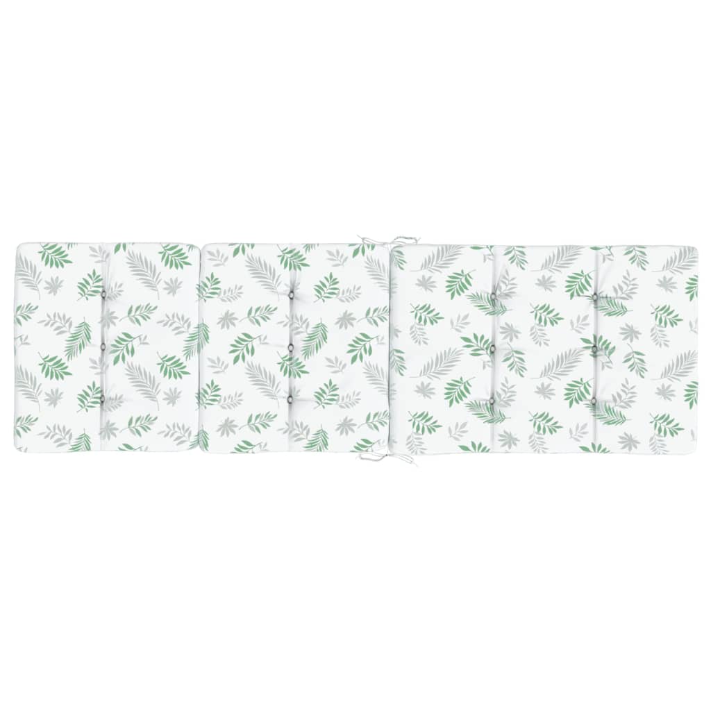 Liegestuhl-Auflagen 2 Stk. Blattmuster Oxford-Gewebe