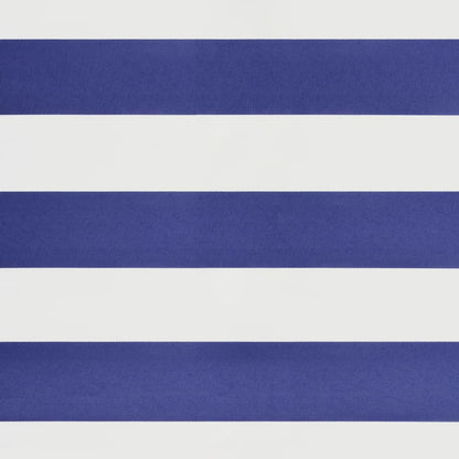 Markise Einziehbar Blau und Weiß 4x3 m Stoff und Aluminium