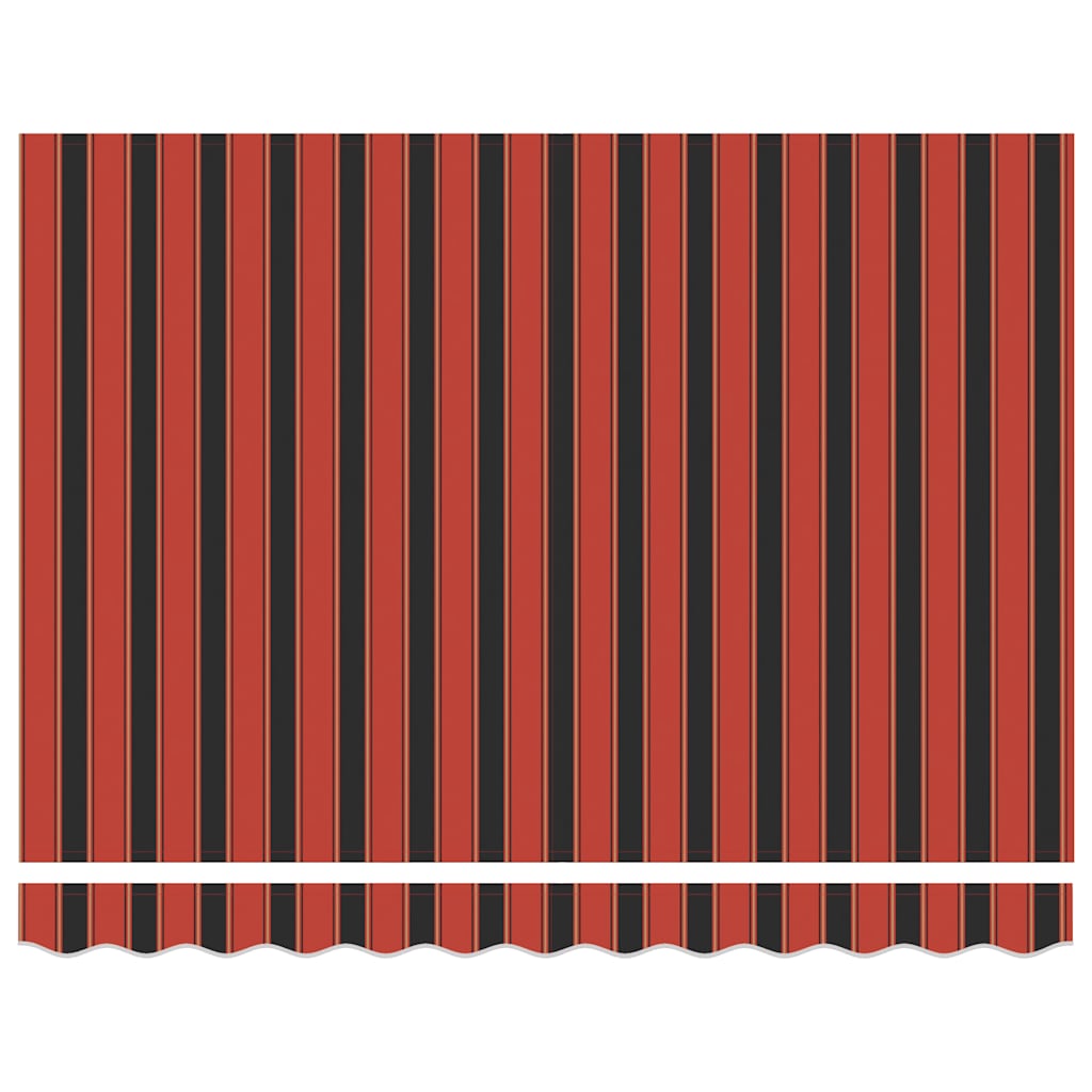 Markise Einziehbar Orange und Braun 3x2,5 m Stoff und Aluminium