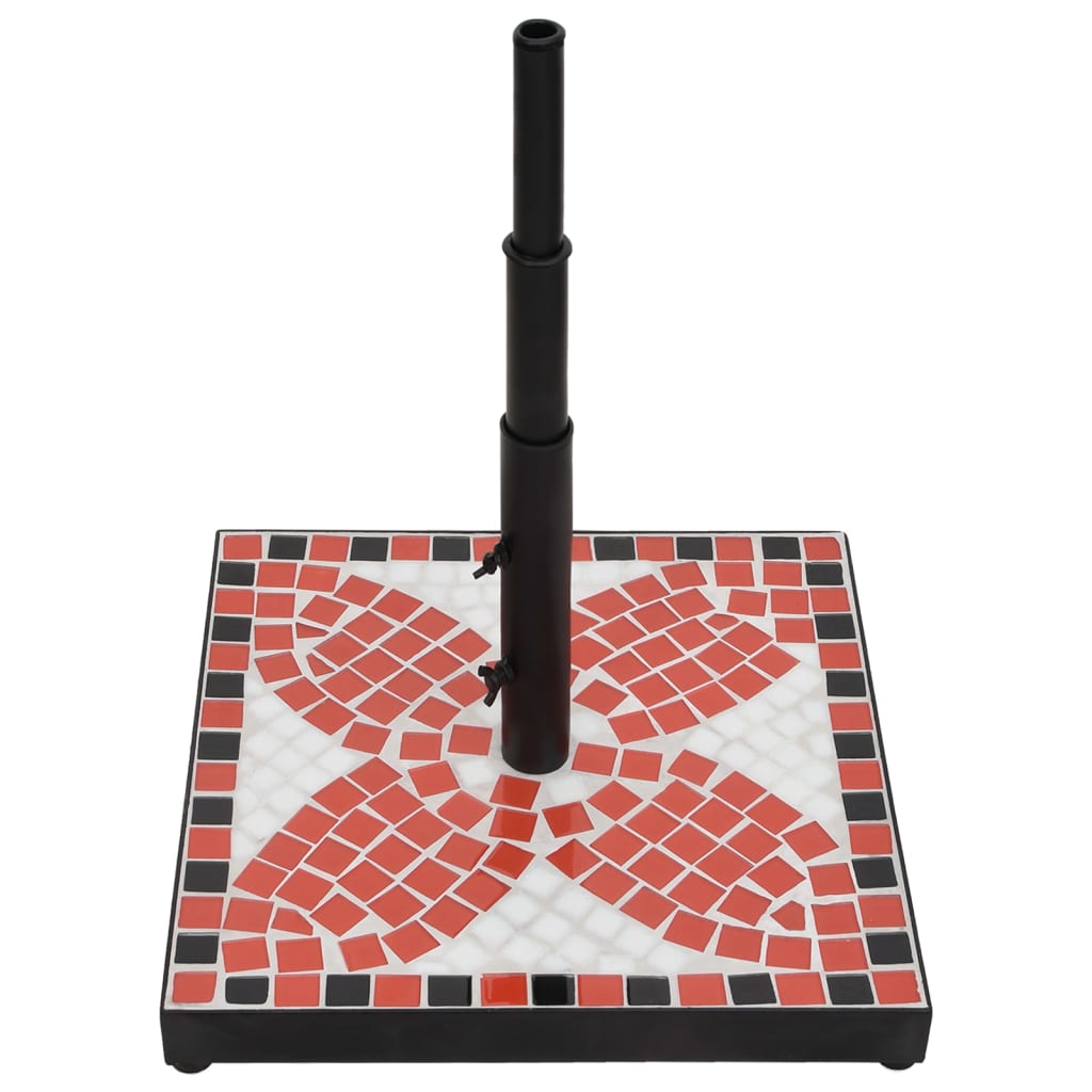 Sonnenschirmständer Terrakotta und Weiß Quadratisch 12 kg