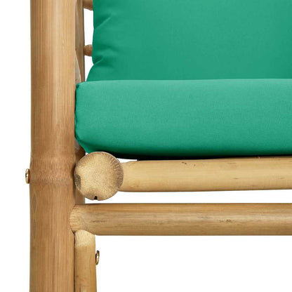 Gartensessel mit Grünen Kissen Bambus