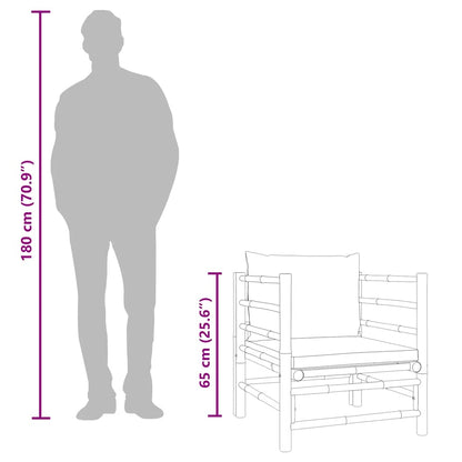Gartensessel mit Grünen Kissen Bambus