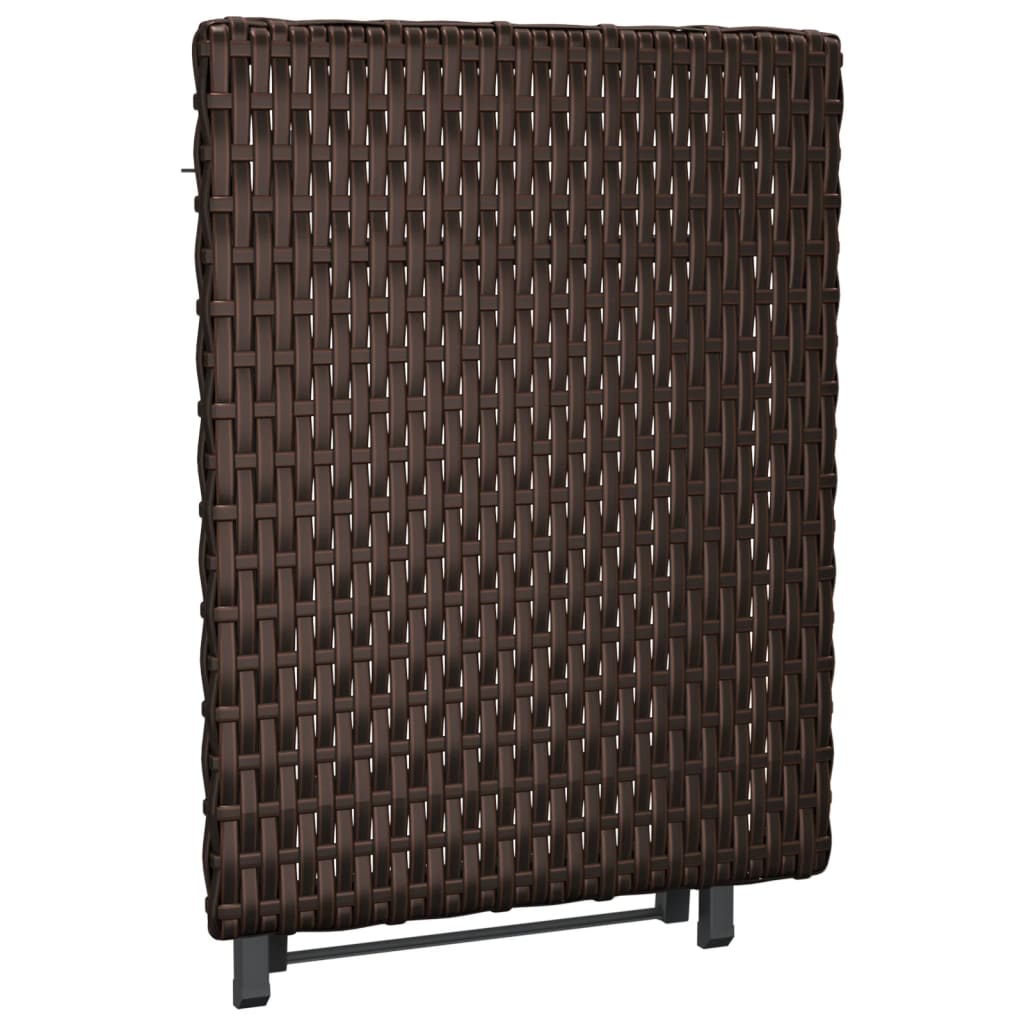 Klapptisch Braun 45x35x32 cm Poly Rattan