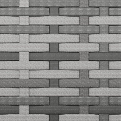 Gartenhocker mit Kissen 4 Stk. Grau Poly Rattan