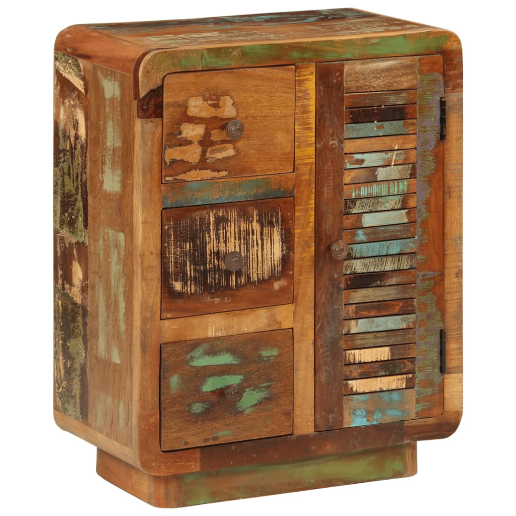 Sideboard mit 3 Schubladen 55x30x70 cm Altholz Massiv