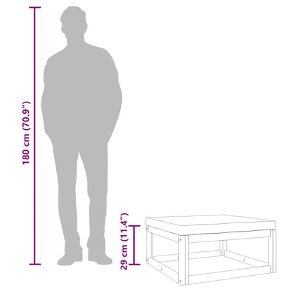 Gartenhocker mit Kissen Taupe Massivholz Akazie