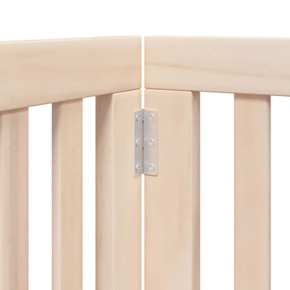 Hundegitter mit Tür Faltbar 6 Paneele 300 cm Pappelholz