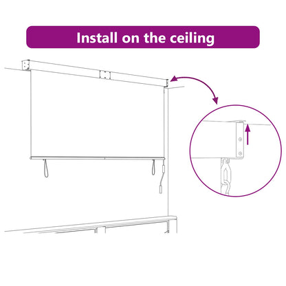 Rollo Orange und Braun 200 x 250 cm Stoff und Aluminium