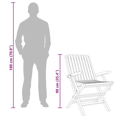 Gartenstühle 6 Stk. Klappbar 61x67x90 cm Massivholz Teak