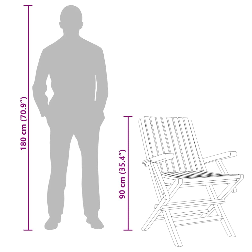Gartenstühle 8 Stk. Klappbar 61x67x90 cm Massivholz Teak